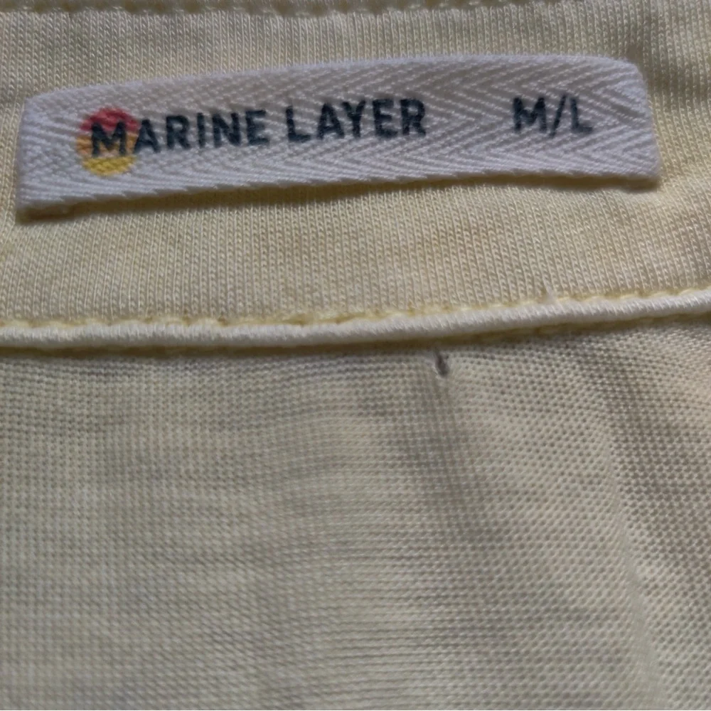 Marine Layer Garment Dye Resort Polo Shirt Size M/L Yellow Paler Banana Preppy - Picture 4 of 7